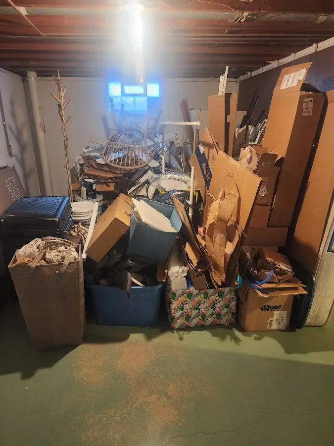 Roll-off dumpster container at job site for Yard Waste Dumpster Rental in Stanwood